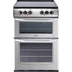 Belling Enfield E552 55cm Electric Ceramic Double Oven Cooker in Silver